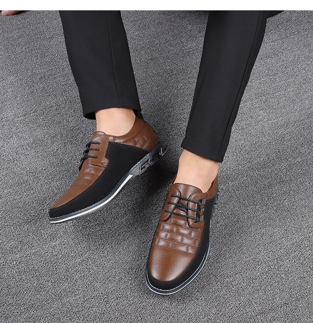 High Quality Big Size Casual Shoes Men Fashion Business Men Casual Shoes Hot Sale Spring Breathable Casual Men Shoes Black