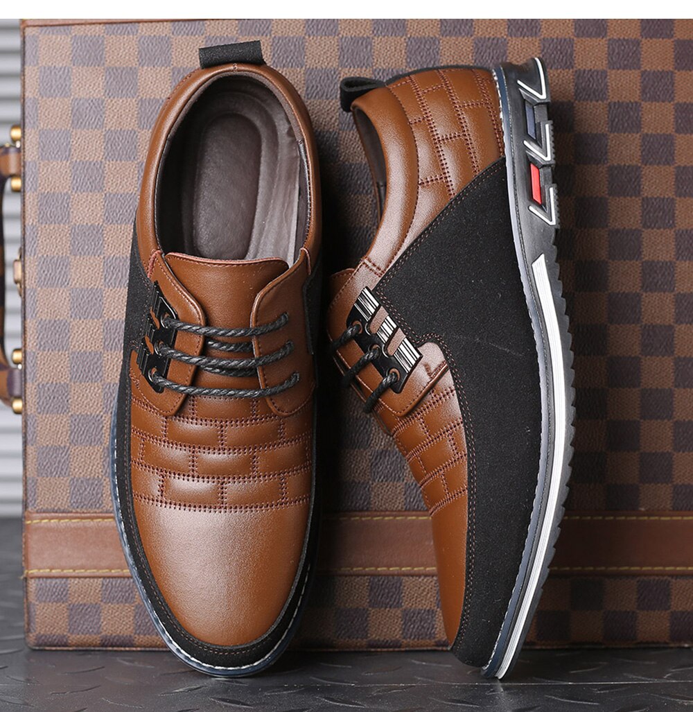 High Quality Big Size Casual Shoes Men Fashion Business Men Casual Shoes Hot Sale Spring Breathable Casual Men Shoes Black