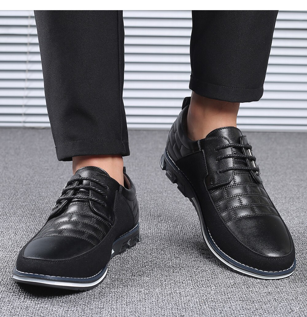 High Quality Big Size Casual Shoes Men Fashion Business Men Casual Shoes Hot Sale Spring Breathable Casual Men Shoes Black
