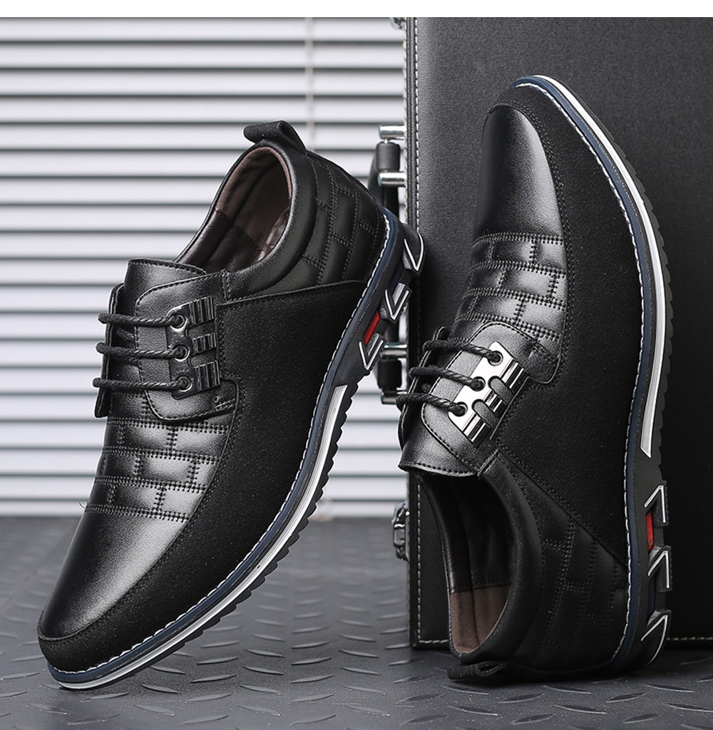 High Quality Big Size Casual Shoes Men Fashion Business Men Casual Shoes Hot Sale Spring Breathable Casual Men Shoes Black