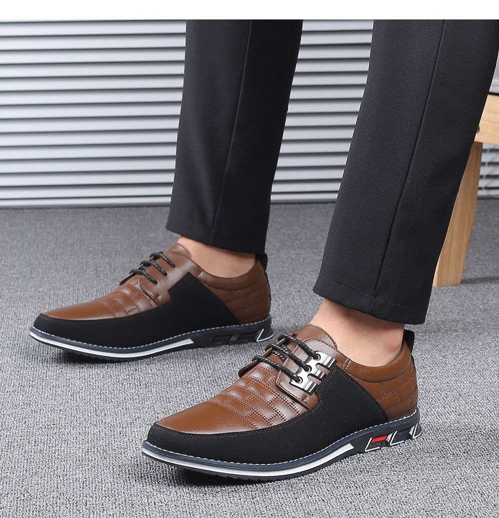 High Quality Big Size Casual Shoes Men Fashion Business Men Casual Shoes Hot Sale Spring Breathable Casual Men Shoes Black