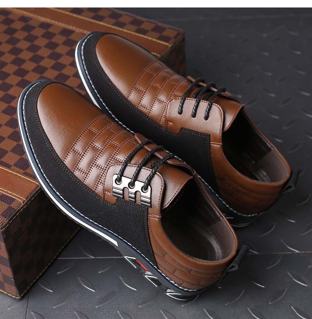 High Quality Big Size Casual Shoes Men Fashion Business Men Casual Shoes Hot Sale Spring Breathable Casual Men Shoes Black